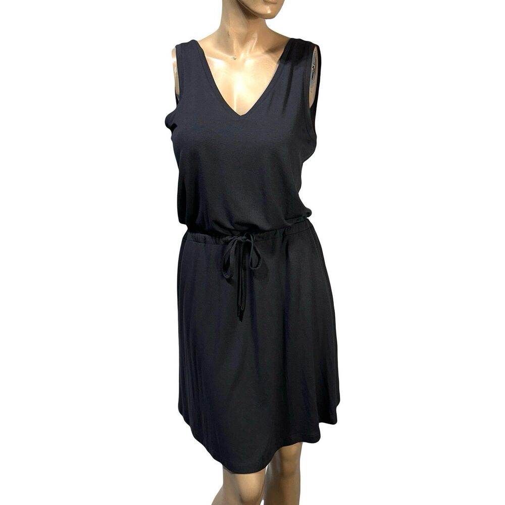 Sweaty Betty Take It Easy Dress Dark Gray Size S Small Drawstring Stitch Fix NWT